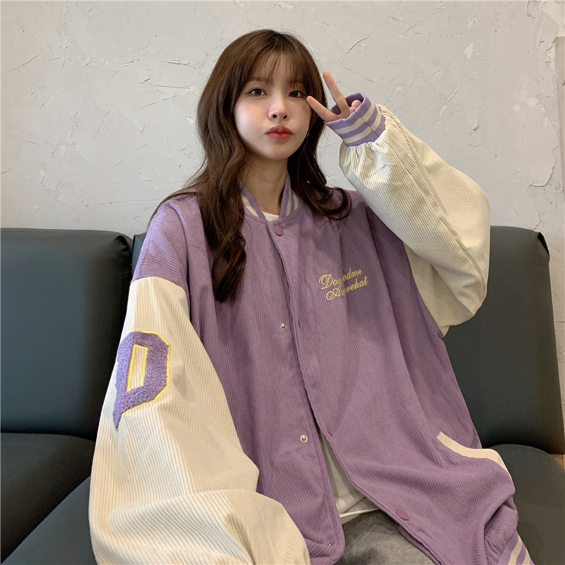 韩风chic棒球服外套女春秋季ins潮早秋百搭运动小众欧美高街上衣