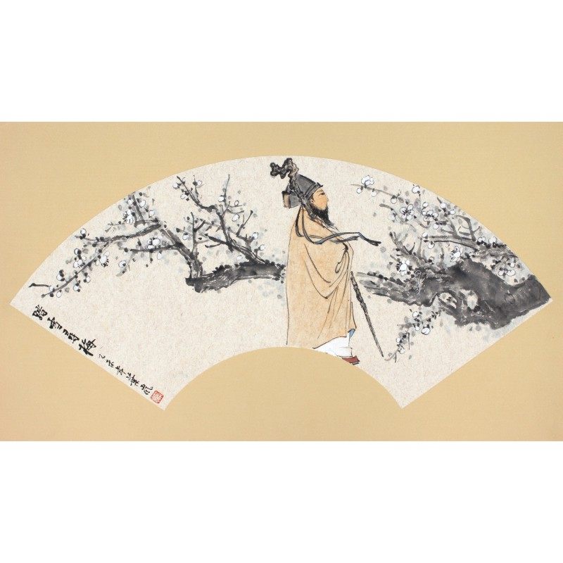 叶岚《踏雪寻梅》当代著名国画家