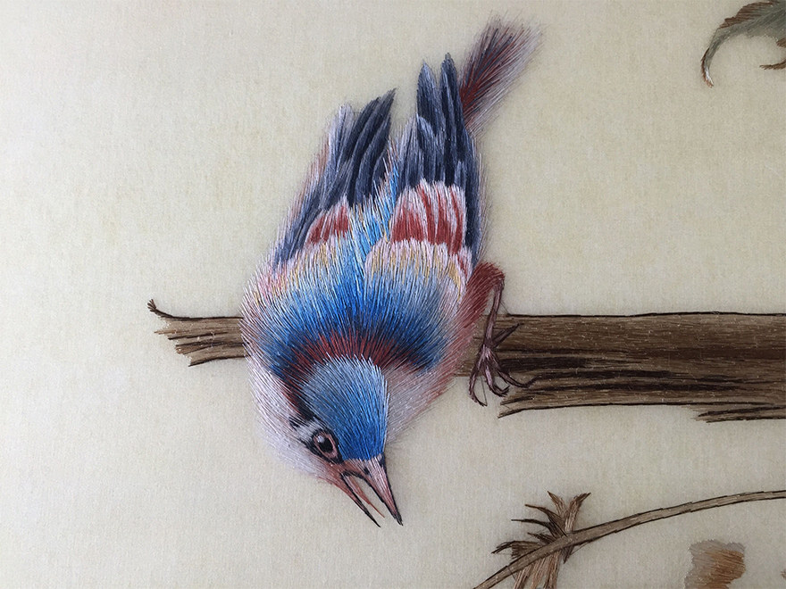 匠心精品苏绣《陈志才 吉灵鸟》刺绣真丝