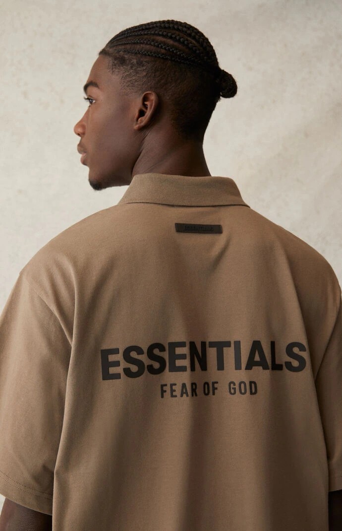 fogfearofgodessentials复线潮牌高街背部印花polo衫短袖t恤