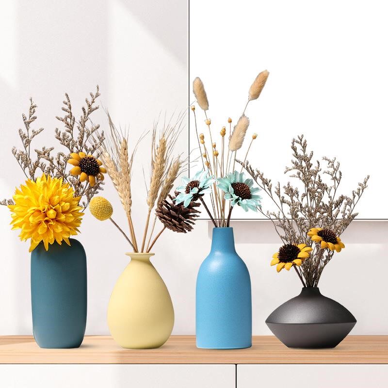 北欧简约小花瓶干花装饰品摆件创意家居客厅插花电视柜餐桌子摆设