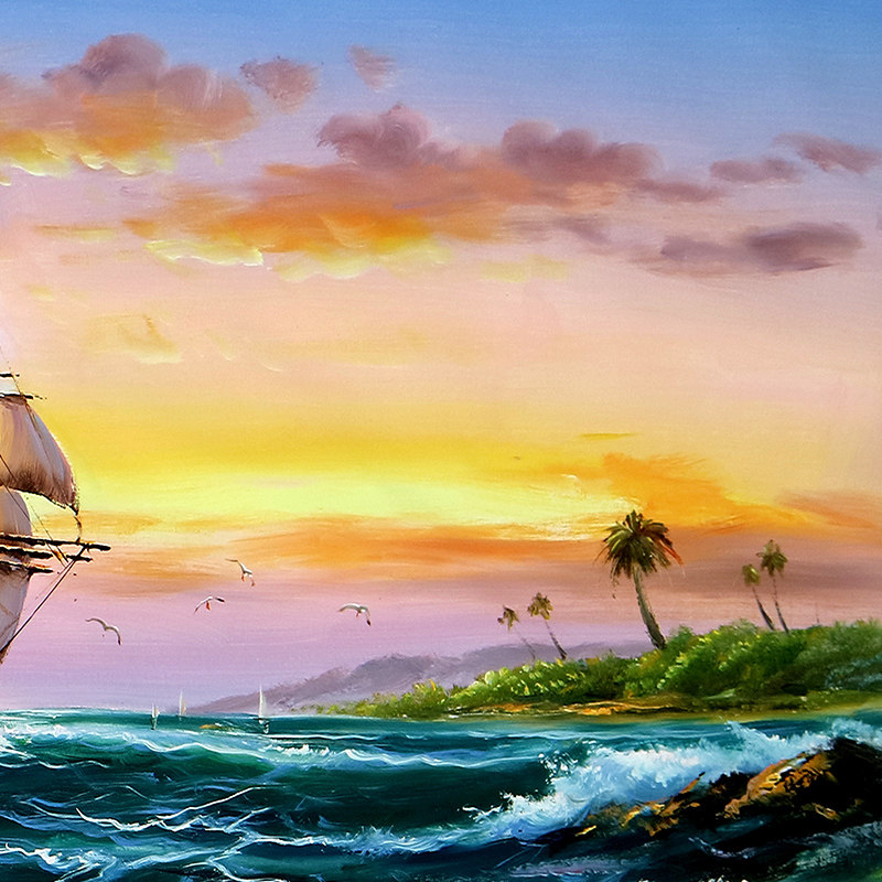 【学院艺术】天津艺术大学 杜忠奎《扬帆启航》 布面