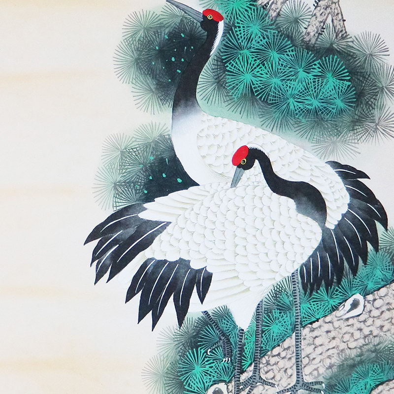 金鸿钧《松鹤延年》中国著名工笔画家