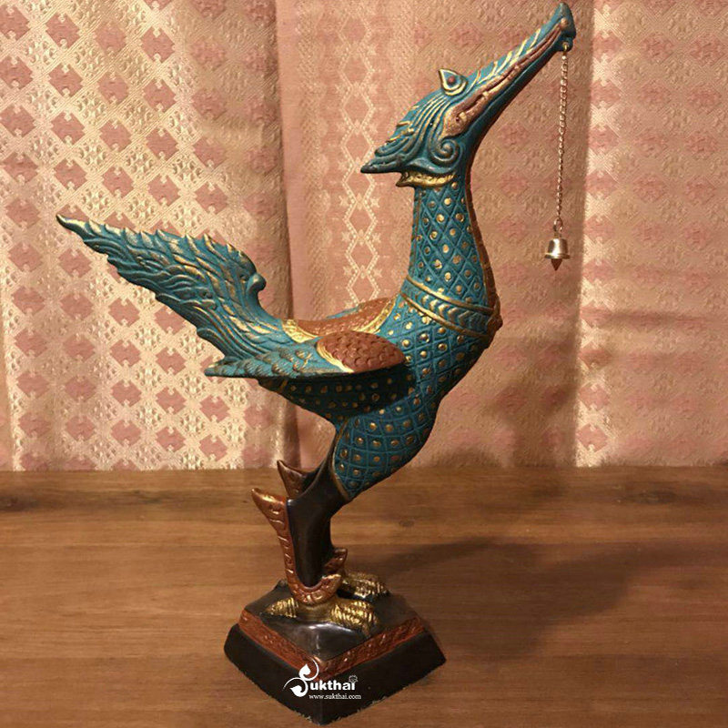 泰国特色_东南亚人气桌面摆件落地酒店泰式铜鸟凤凰工艺品泰国特色