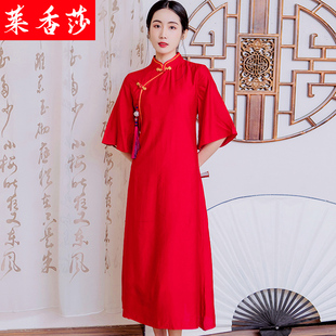 新娘敬酒服旗袍裙子中式汉服订婚结婚回门婚宴礼服改良连衣裙女夏