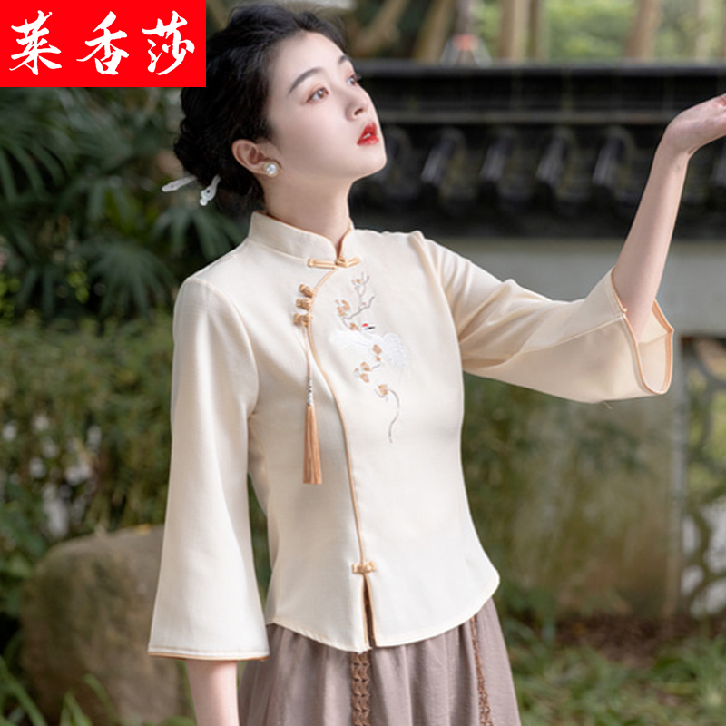 民国少女日常中式唐装改良汉服旗袍上