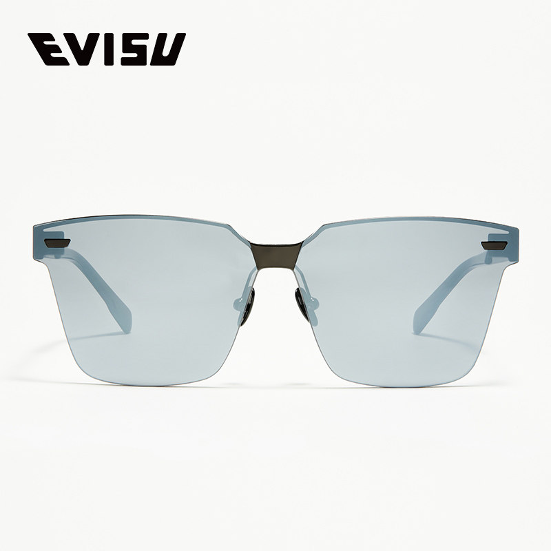 evisu惠美寿太阳镜时尚潮牌无框男女墨镜半反光镜面镜片 2060