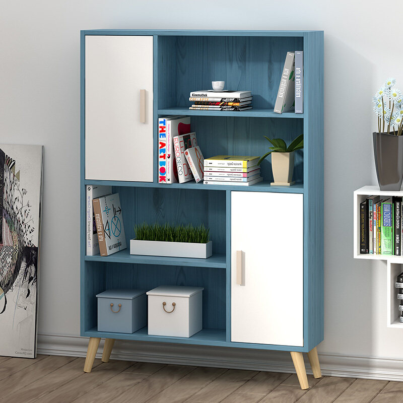 西藏包邮书架置物架落地简易客厅家用小书柜卧室省空间多功能书柜