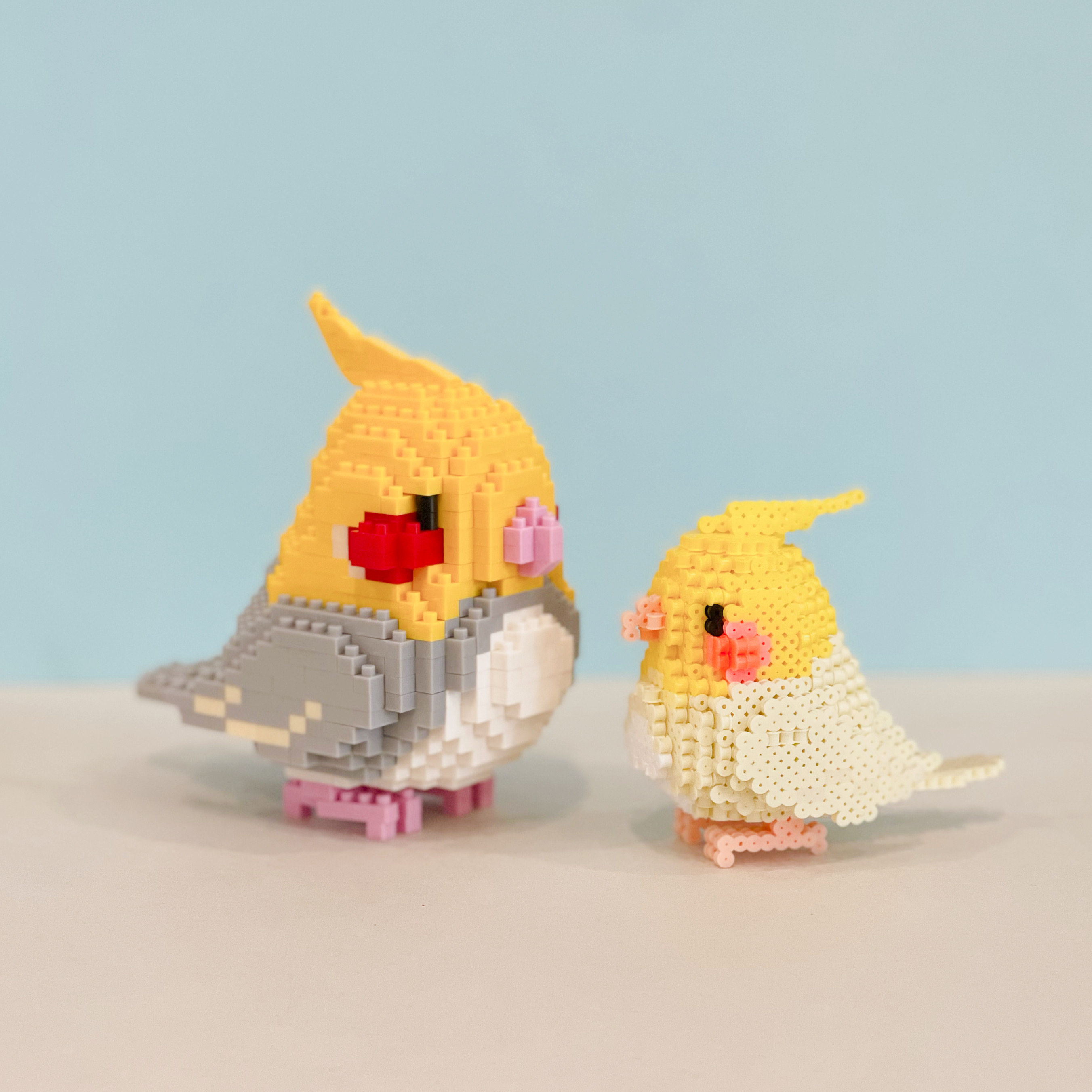 一折拼拼豆_漫漫拼豆 原创立体 玄凤鹦鹉 萌鸟积木 拼拼豆豆 材料包