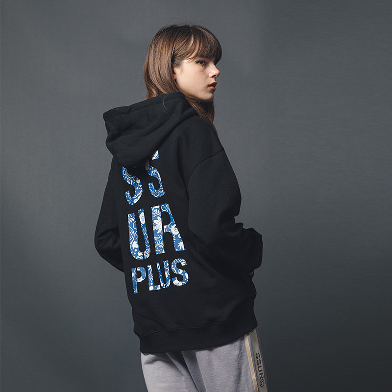 ssur plus logo拉链帽衫儿童大童带帽卫衣童装街头潮流2020春新品