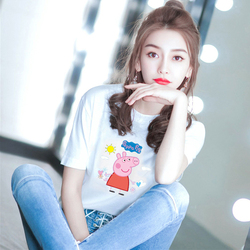 小猪佩奇T恤女短袖夏装网红抖音同款社会人t恤