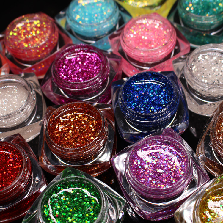 一折甲油胶 光疗胶 银色大亮片