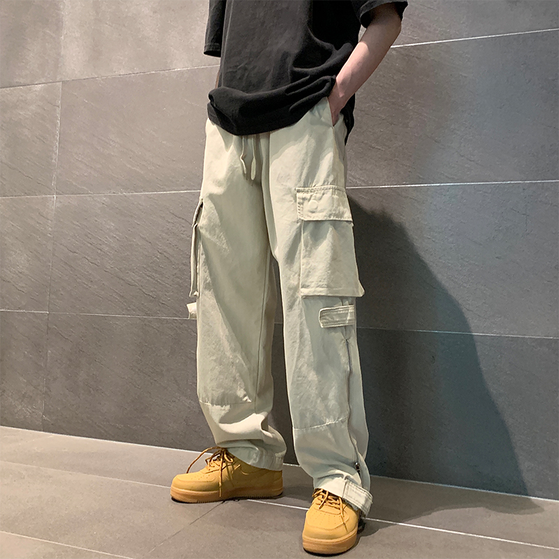 Overalls man Easy Chaopai vibe Spring and autumn season Casual pants Function Trend Korean Edition Straight trousersin the Men's clothing, Casual pants category - from Buy2taobao.com to provide professional Taobao agent buy service