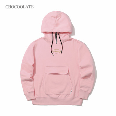 :CHOCOOLATE女装卫衣2018秋冬新品潮流连帽插袋 439到手