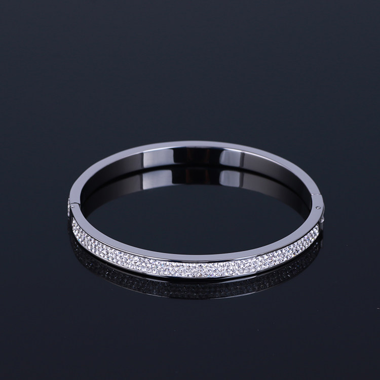 特价少量孤品henri bendel时尚细款镶嵌闪耀彩色满钻可打开手镯女