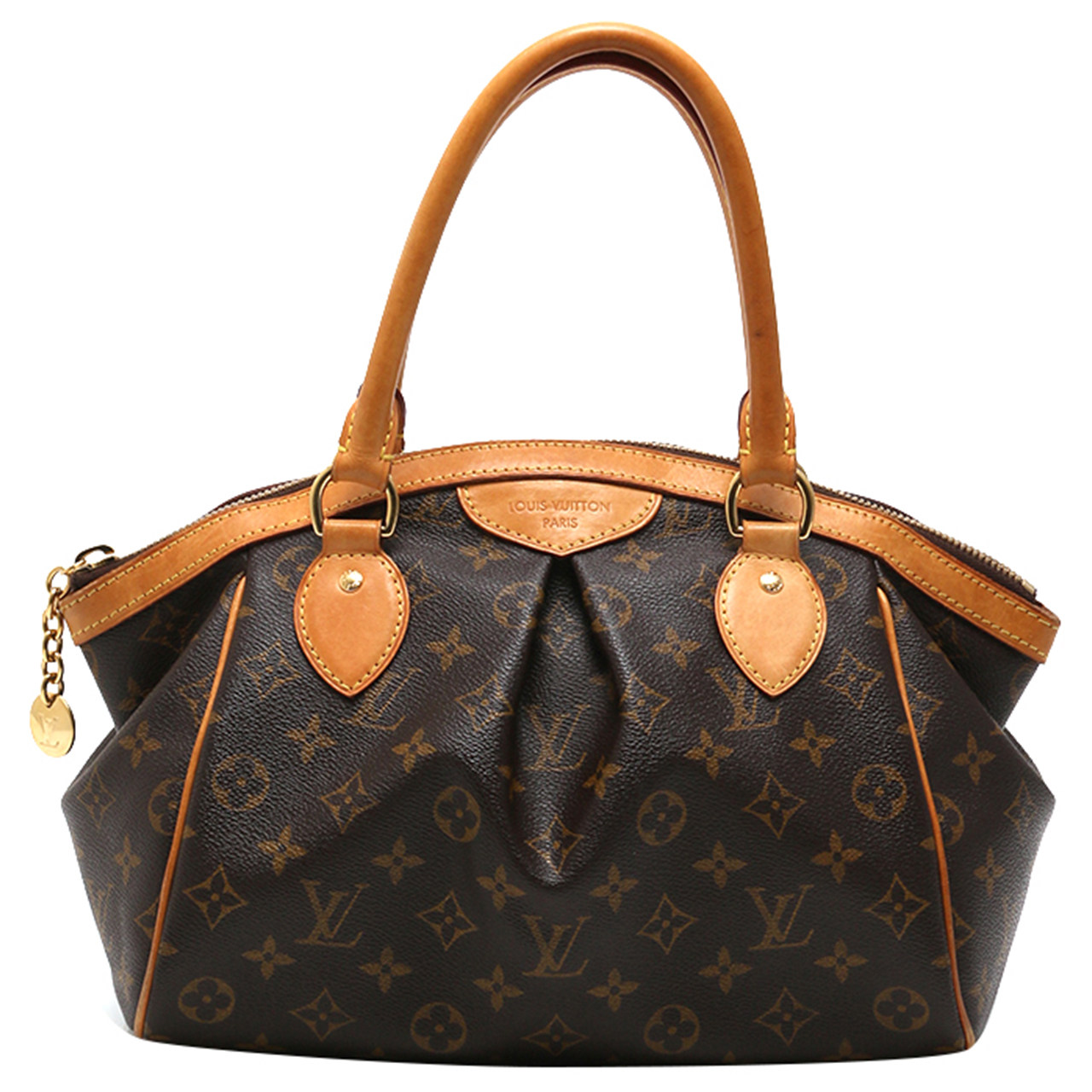 [9.0新]路易威登lv女士tivolipm老花手提包茶色194049