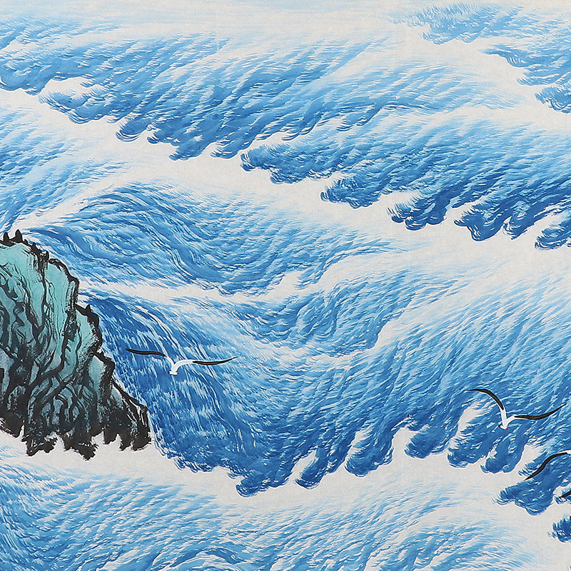 周天《海纳百川03》中国著名画家