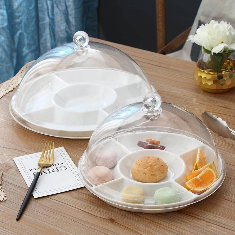 试吃盒子带盖分格试吃盘蛋糕托食品展示盘商用欢迎品尝水果盘超市