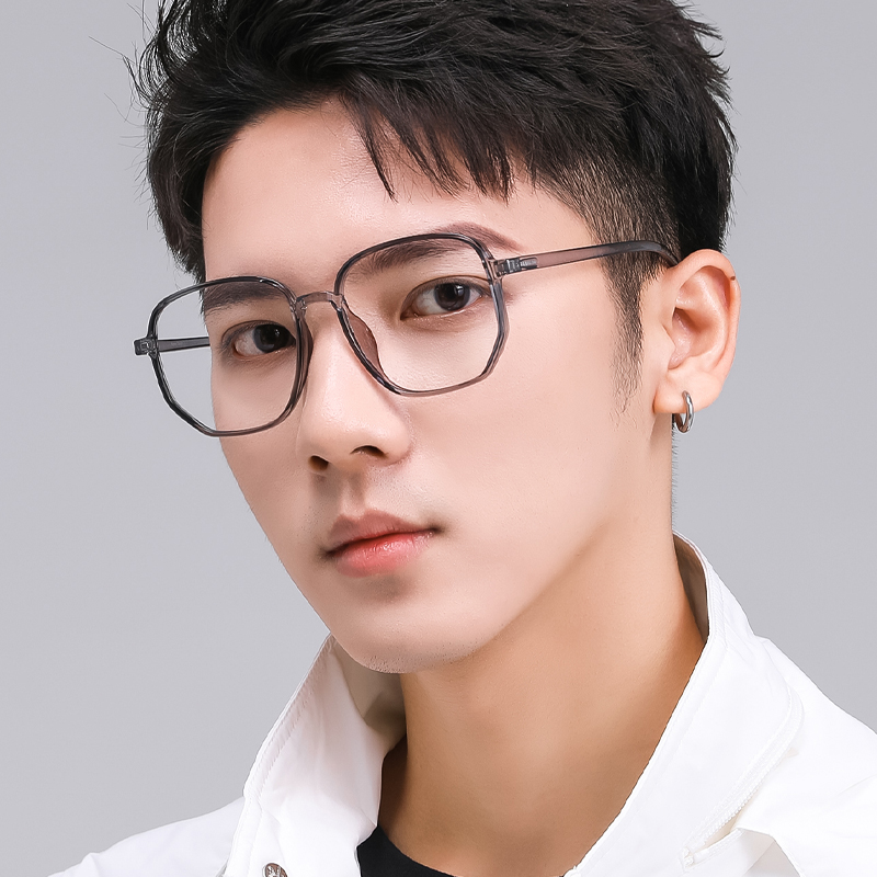 防蓝光眼镜男大脸复古眼镜框防辐射配近视变色镜潮男近视眼镜9157