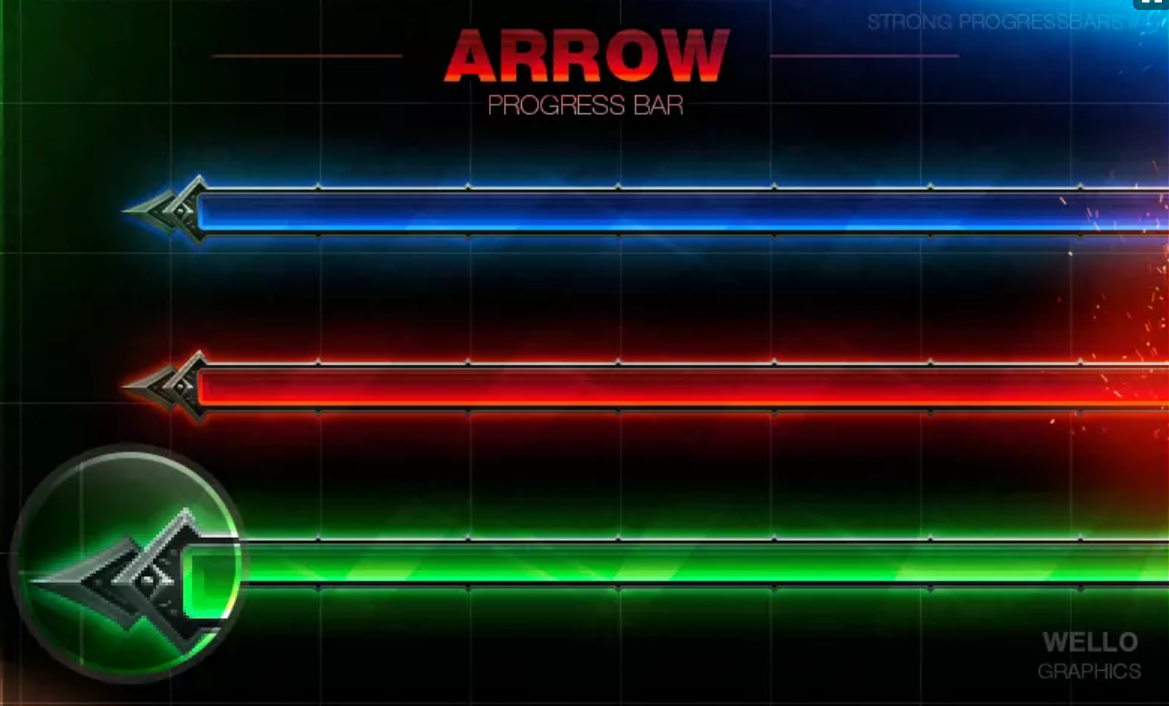 unity3d 50种血条 进度条ui图标素材50  progress bars [pack 4]