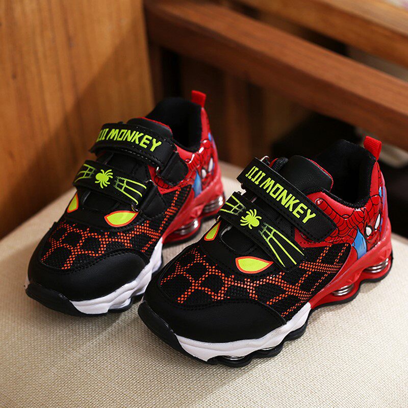 fashion儿童蜘蛛侠童鞋男童鞋子2018新款秋季韩版中大童抖音同款_不
