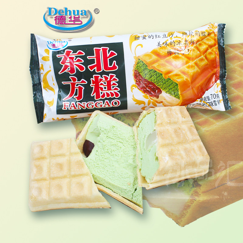 德华东北方糕雪糕红豆糯米口味牛奶香草冰淇淋威化牛奶冰糕22年新