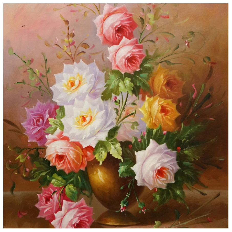 【学院艺术】广州美院 郑雪《花开富贵》布面油画