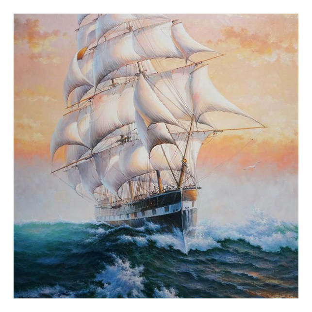 【学院艺术】广州美院 林君华《一帆风顺》布面油画