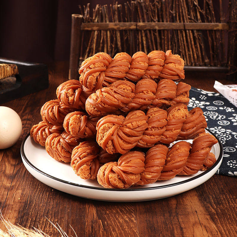 天津大麻花老式手工夹心大麻花酥脆可口风味特色小吃点心甜咸糕点