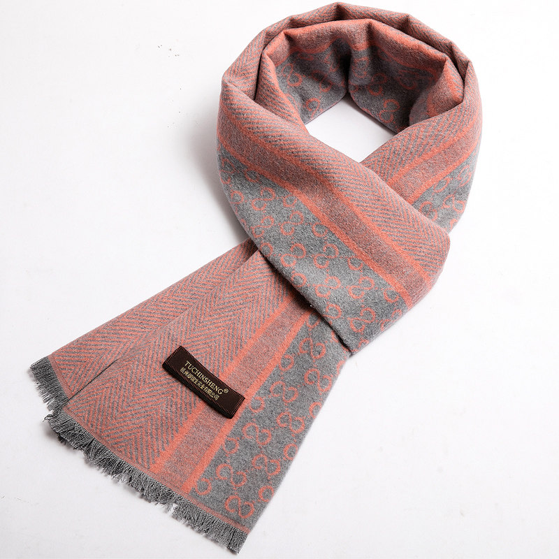 都锦生冬季加厚真丝绒围巾桑蚕丝绸羊绒手感保暖亲肤男女时尚围脖