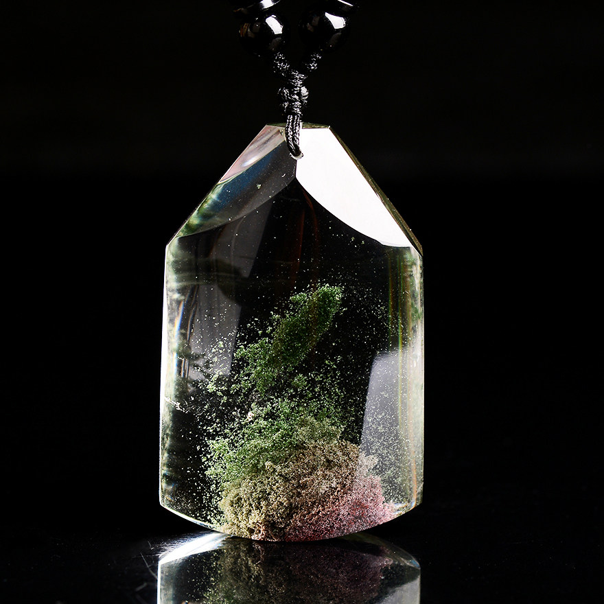 裸重51.29g 绿幽灵吊坠 千层山 全包体