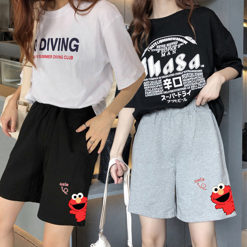 cec trousers black Five point pants bf Easy Broad leg leisure time motion Elastic waist the republic of korea run shorts ins tidein the Women's clothing/Boutique , Pants , Casual pants  category - from Buy2taobao.com to provide professional Taobao agent buy service