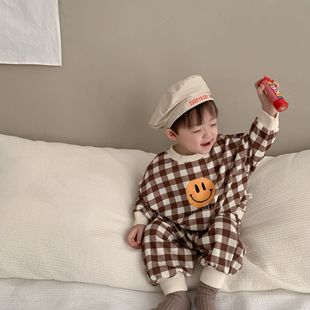 婴幼儿春款衣服韩版童装婴儿两件套2024春季新款男宝宝套装