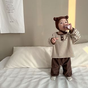 婴幼儿春季衣服韩版童装婴儿春款套装宝宝长袖卫衣卫裤两件套春装