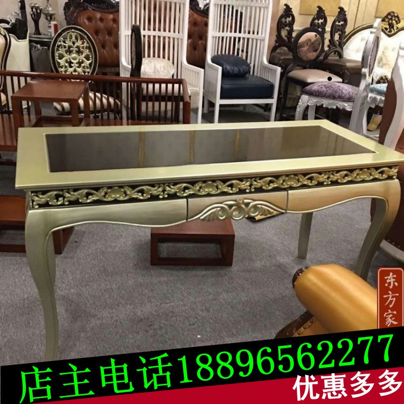 European style desk Consultant Studio Front Writing club table desk black negotiating table The computer tablein the Residential furniture , Tables , Dining table category - from Buy2taobao.com to provide professional Taobao agent buy service