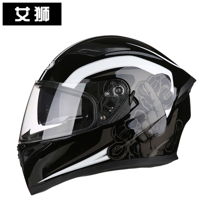 艾狮男女士电动摩托车头盔全盔覆式个性酷夏季骑士机&hellip;