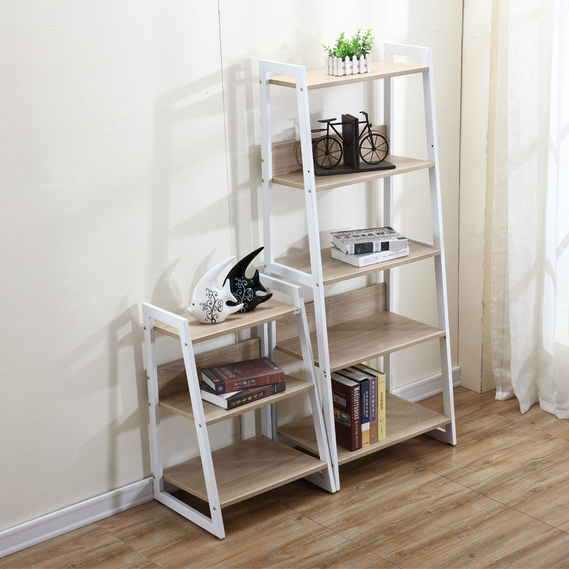 顺轩达创意书架 北欧多层组合书架铁架客厅书房 书柜置物架9809