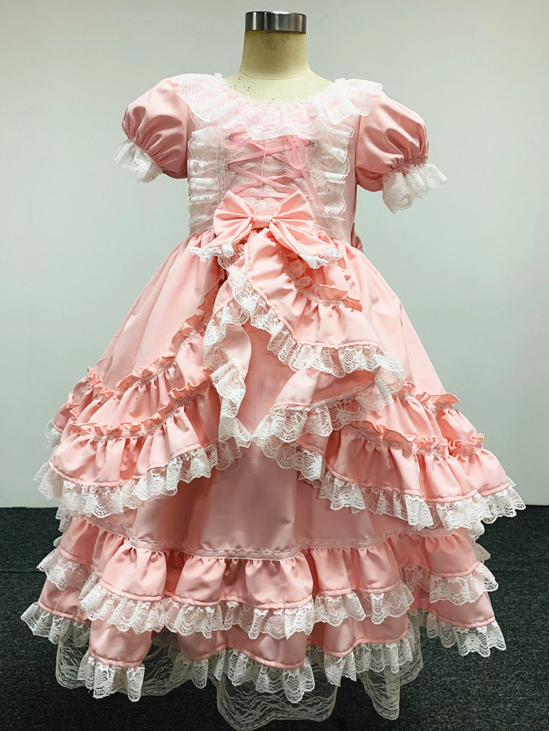 洛丽塔儿童装公主裙短袖仙女生日lolita萝莉连衣裙小学小女孩全套