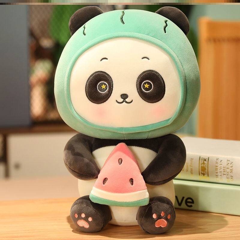 水果熊猫公仔玩偶睡觉抱可爱网红儿童宝宝卡通西柚吉祥物毛绒玩具