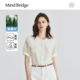 MindBridge【莱赛尔】2025夏娃娃领衬衣时尚通勤上衣女士法式衬衫