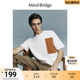 Mind Bridge2024新款拼接圆领短袖夏季设计感T恤男美式宽松半截袖