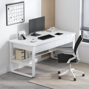 电脑桌台式办公桌宿舍卧室小型桌家用白色书桌出租屋现代简约桌子
