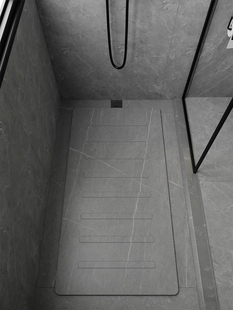 下沉式岩板淋浴板卫生间淋浴房防滑地板石浴室洗澡瓷砖底座脚踏板
