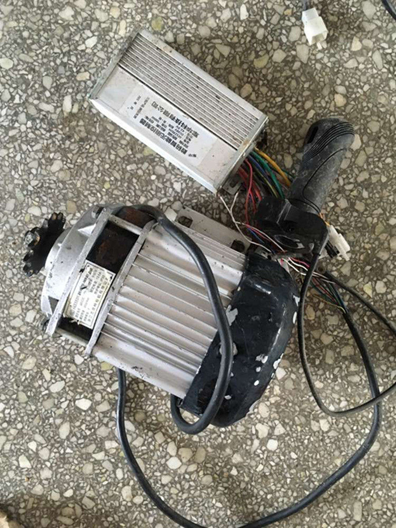 电动车电机48v伏500w瓦无刷三轮车中置齿轮电机改装电机二手后桥