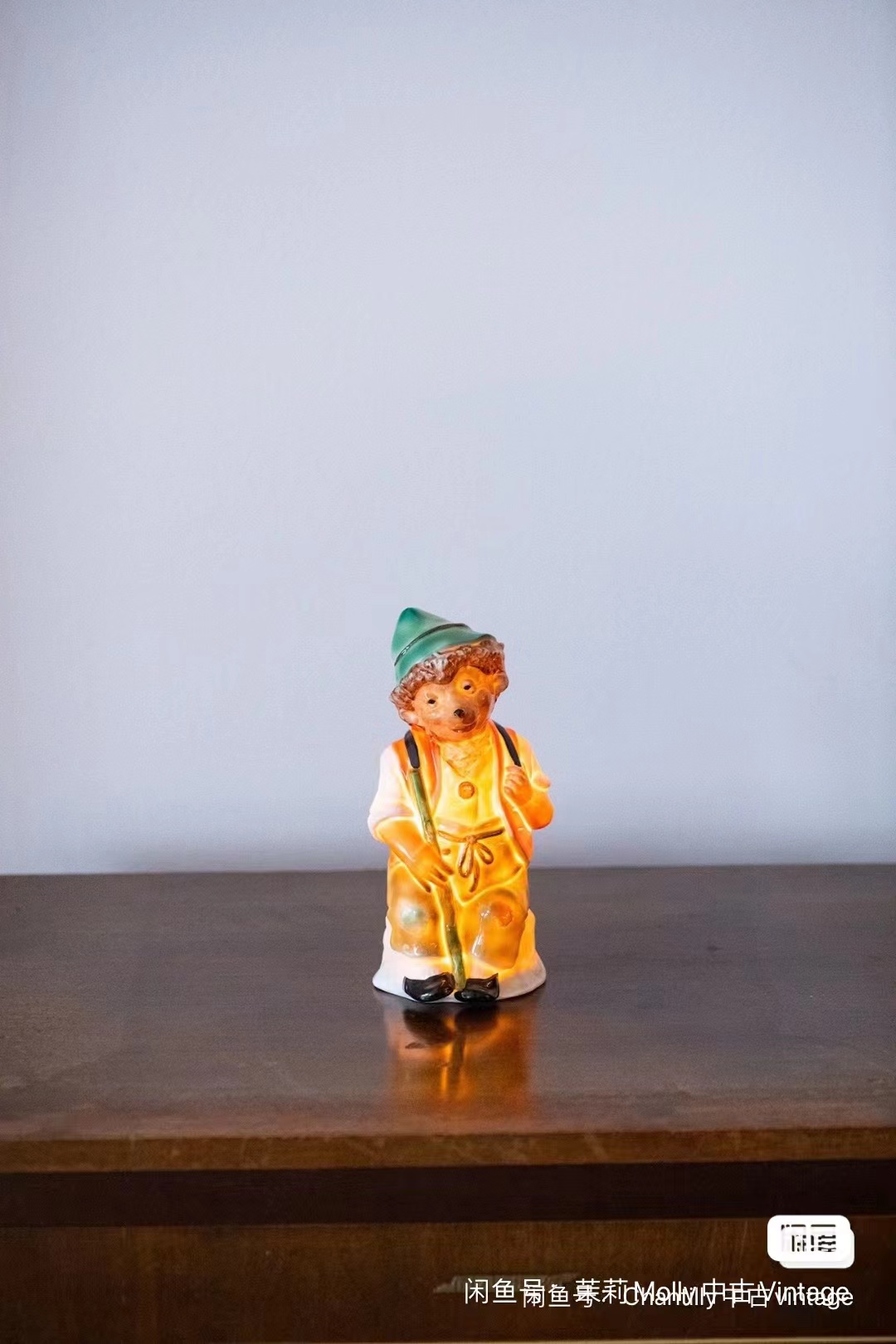 德国中古陶瓷台灯 中古vintage 人物形象是麦基人刺猬玩偶