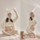 新款影楼孕妇照服装兔年主题拍照摄影少女感孕妇装写真艺术照服饰