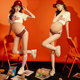 新款孕妇拍照服装美式复古杂志风性感私房艺术主题写真短裤套装