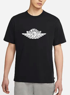 夏季新款aj wings飞翼大logo t恤