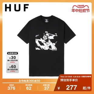 HUF男装夏季新品潮流图案印花圆领短袖T恤S02316M