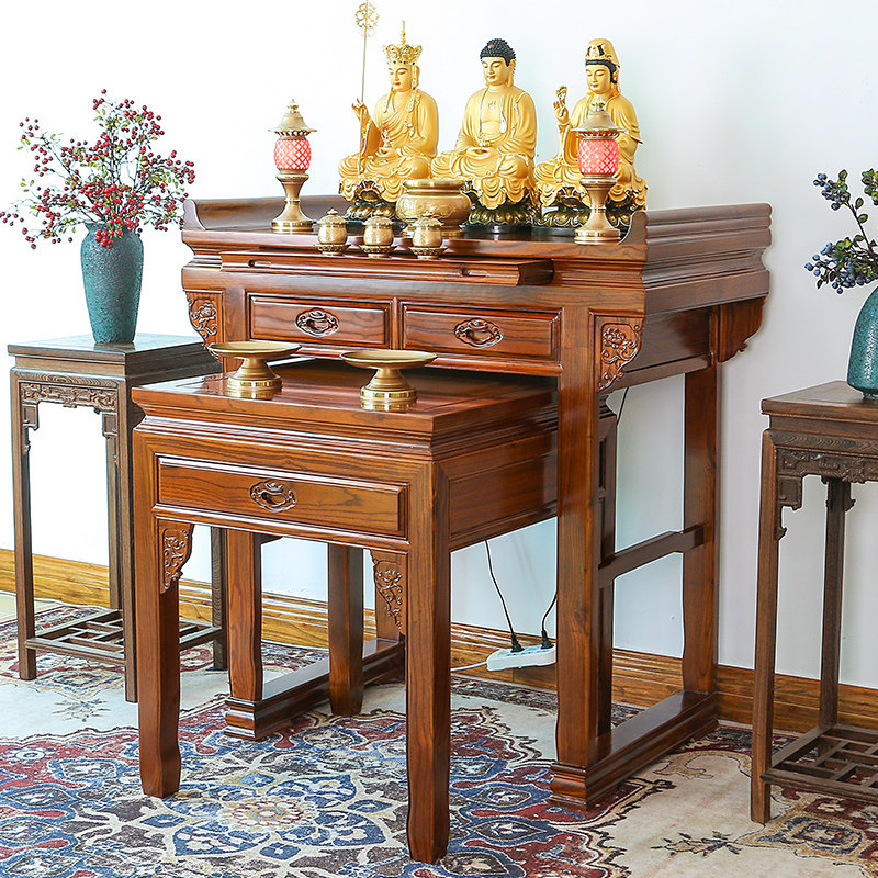 实木供桌供台家用佛桌佛台条案香案中式观音神台八仙桌佛像供奉台